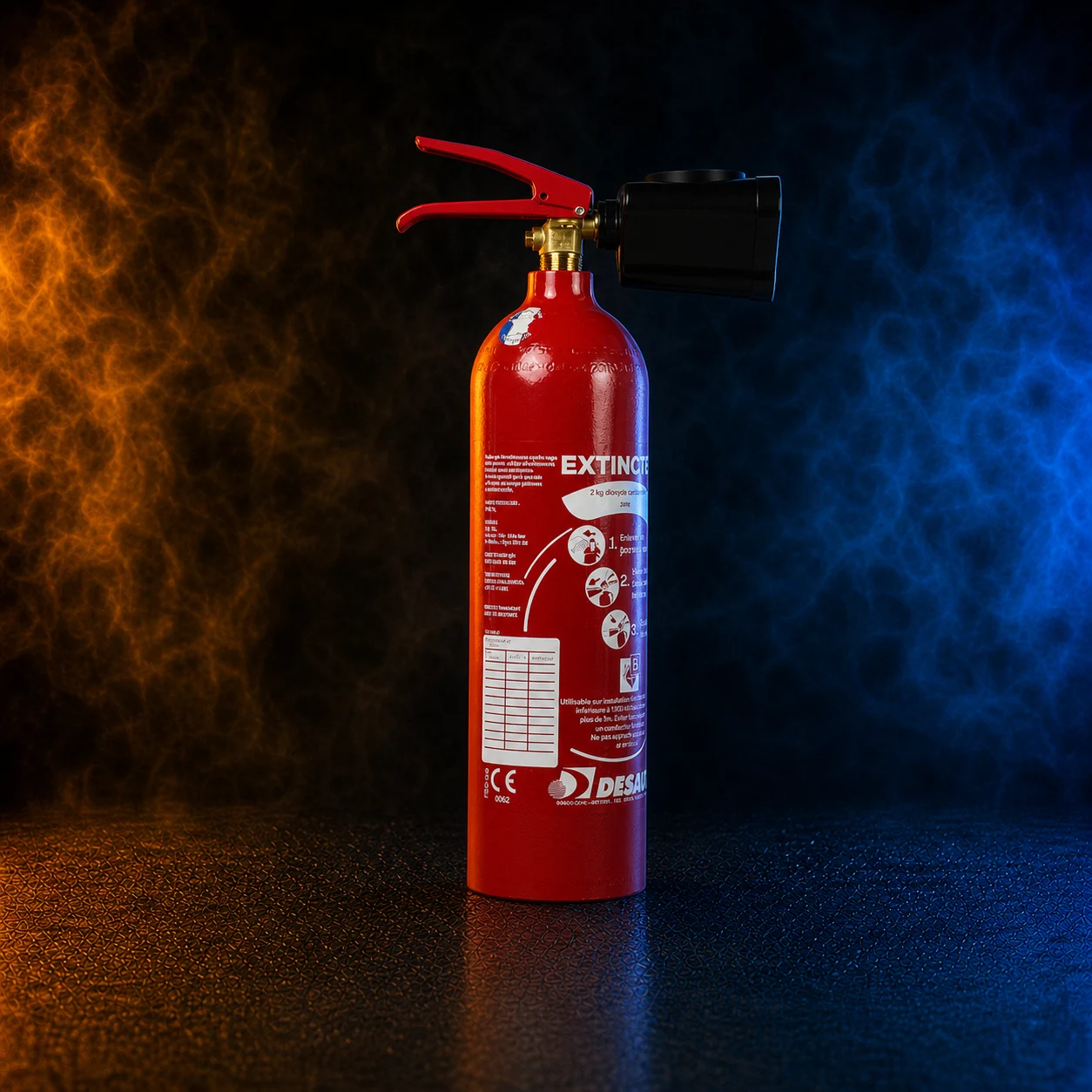 Extincteur CO₂ connecté